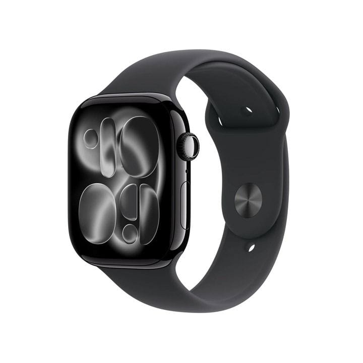 Apple Watch Series 11 GPS S/M 46mm, Always On Retina Display, All Day Battery Life - Jet Black Aluminium Case With Black Sport Band - MEUW4AF/A