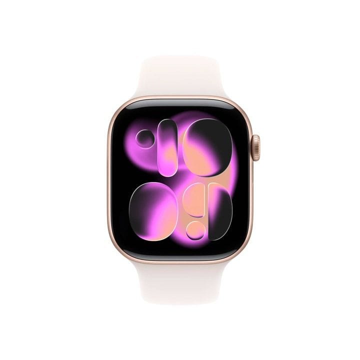 Apple Watch Series 11 GPS 46mm Rose Gold Aluminium Case with Light Blush Sport Band M/L | MEV74AF/A