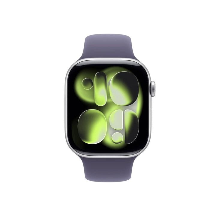 Apple Watch Series 11 GPS + Cellular 42mm Silver Aluminium Case with Purple Fog Sport Band M/L | MF8J4AF/A