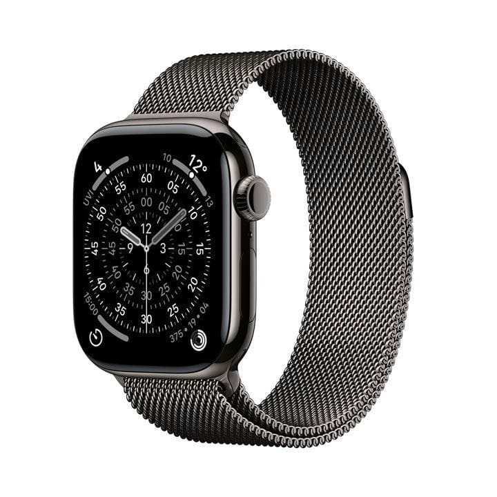 Apple Watch Series 11 GPS + Cellular 42mm Slate Titanium Case with Slate Milanese Loop | MF8U4AF/A
