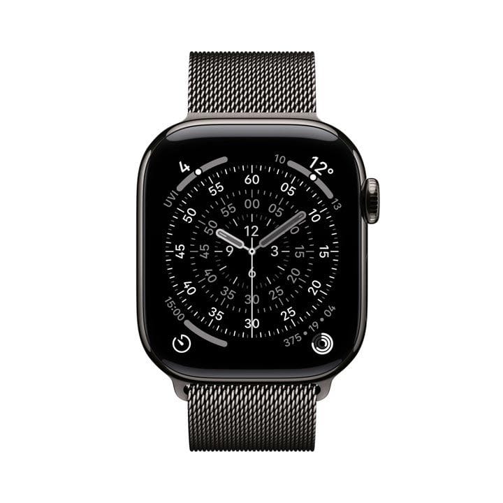 Apple Watch Series 11 GPS + Cellular 42mm Slate Titanium Case with Slate Milanese Loop | MF8U4AF/A
