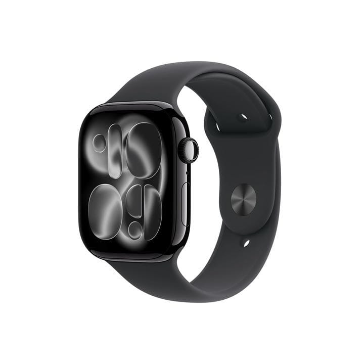 Apple Watch Series 11 GPS + Cellular 46mm Jet Black Aluminium Case with Black Sport Band M/L | MFC44AF/A