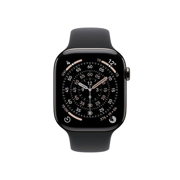 Apple Watch Series 11 GPS + Cellular 46mm Slate Titanium Case with Black Sport Band M/L | MFD24AF/A