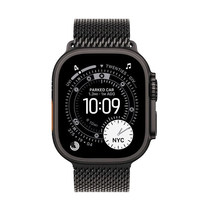 Apple Watch Ultra 3 GPS + Cellular 49mm Black Titanium Case with Black Titanium Milanese Loop Small | MF1N4AF/A