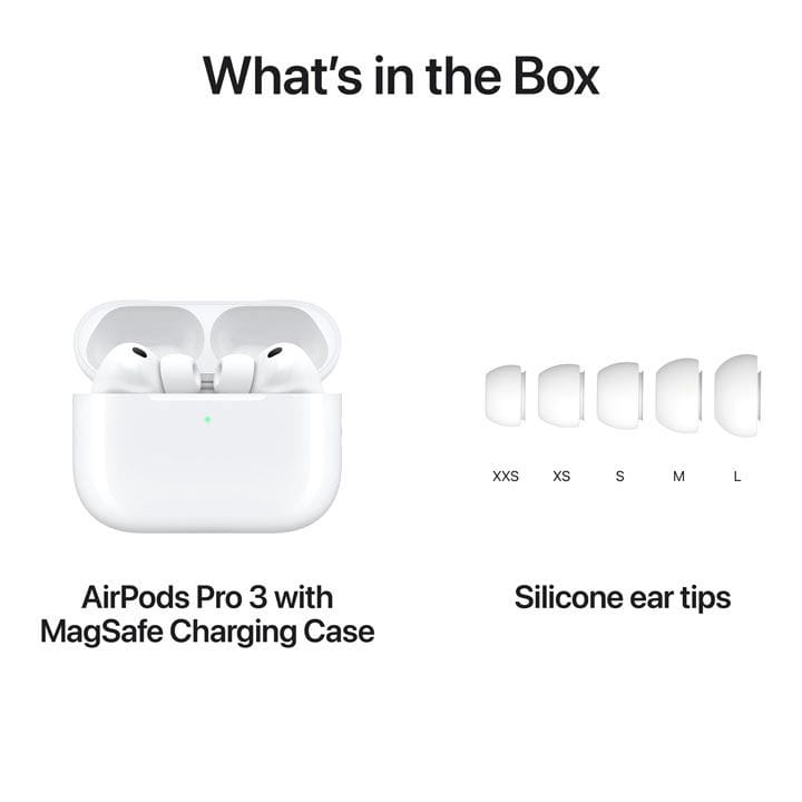 Apple AirPods Pro 3 (2025 Model) | White | MFHP4ZE/A