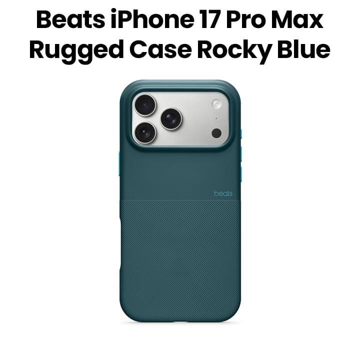 Apple Beats Rugged Case With MagSafe For iPhone 17 Pro Max, Camera Control Protection, Matte Texture With Microfibre Lining - Rocky Blue - MGJ94LL/A