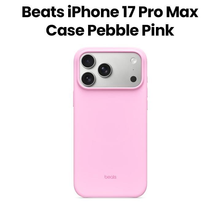 Apple Beats Case With MagSafe For iPhone 17 Pro Max, Camera Control Protection, Matte Texture With Soft Microfibre Lining - Pebble Pink - MGJF4LL/A