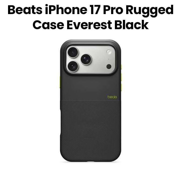 Apple Beats Rugged Case With MagSafe For iPhone 17 Pro, Camera Control Protection, Matte Texture With Microfibre Lining - Everest Black - MGJM4LL/A