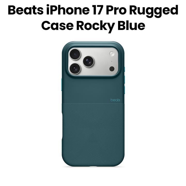 Apple Beats Rugged Case With MagSafe For iPhone 17 Pro, Camera Control Protection, Matte Texture With Microfibre Lining - Rocky Blue - MGJN4LL/A