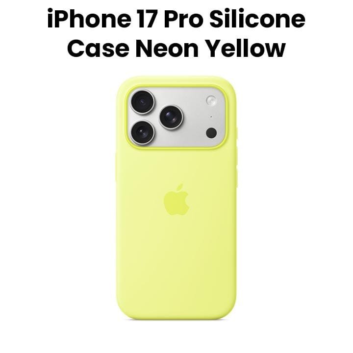 Apple iPhone 17 Pro Silicone Case with MagSafe | Neon Yellow | MGFF4ZM/A