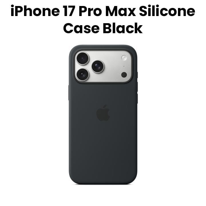 Apple Silicone Case With MagSafe For iPhone 17 Pro Max, Form Fitting Protection, Wireless Charging Compatible, Refined And Functional Design - Black - MGFR4ZM/A