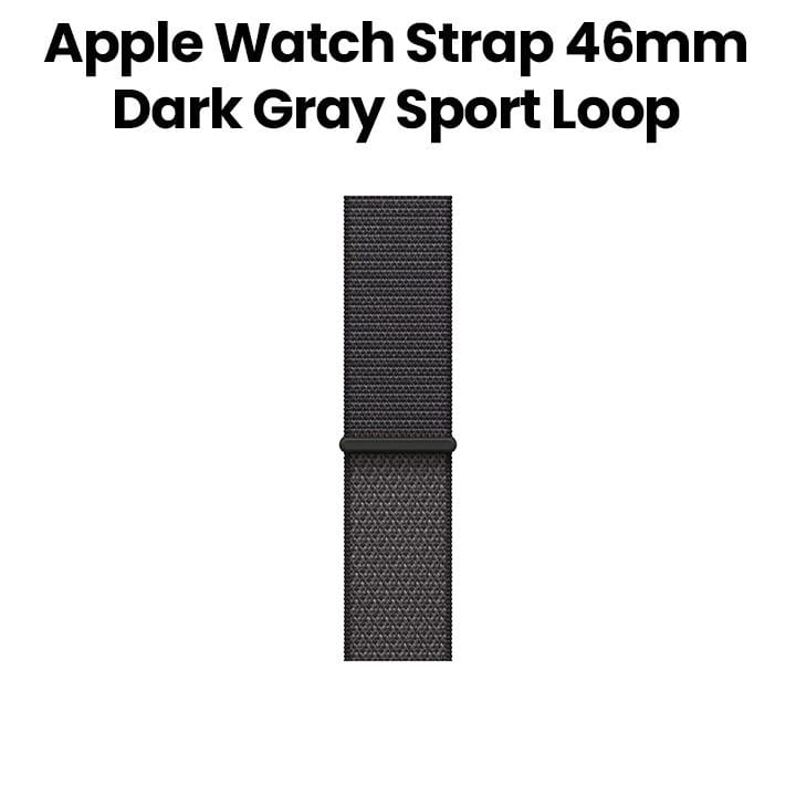 Apple Sport Loop 46mm, Lightweight And Breathable Design, Secure Fit Mechanism, Sustainable Materials - Dark Gray - MFFM4ZM/A