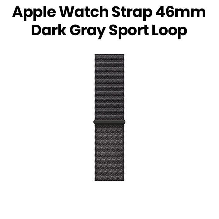 Apple Sport Loop 46mm XL, Lightweight And Breathable Design, Secure Fit Mechanism, Sustainable Materials - Dark Gray - MFFN4ZM/A