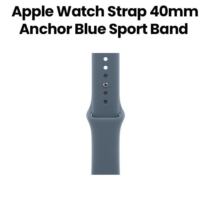 Apple Sport Band 40mm M/L, Soft And Comfortable Feel, Lightweight Design, Sweat And Water Resistant - Anchor Blue - MFFW4ZM/A