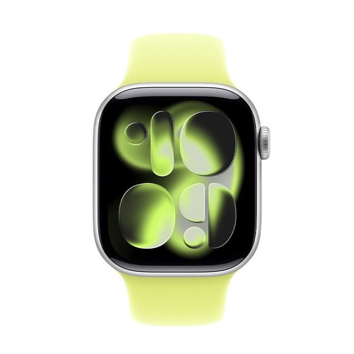 Apple Sport Band M/L 42mm, Lightweight Design, Innovative Pin-And-Tuck Closure, Sweat And Water Resistant - Neon Yellow - MFGD4ZM/A