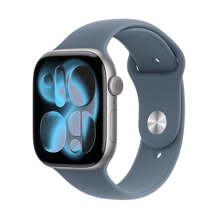 Apple Sport Band M/L 46mm, Lightweight, Sweat And Water Resistant Design, Pin And Tuck Closure - Anchor Blue - MFGY4ZM/A