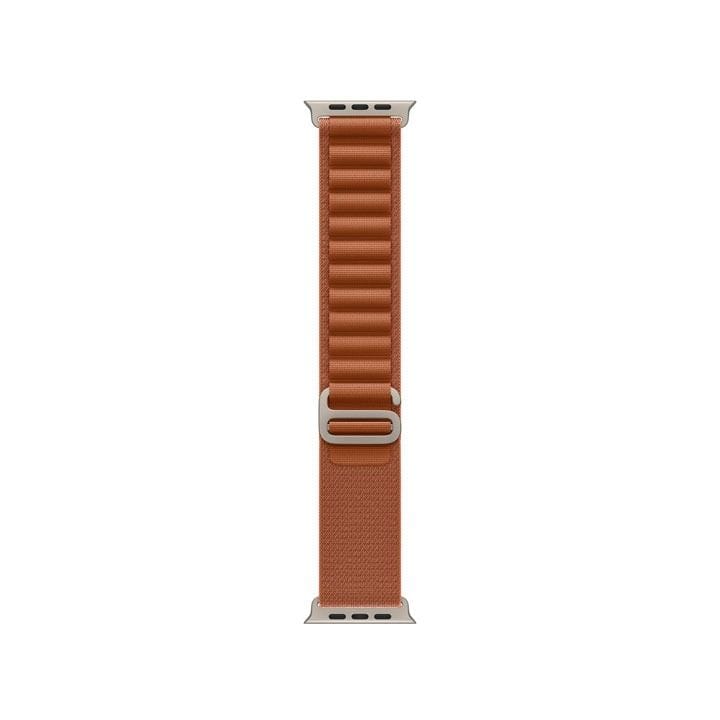 Apple Watch Alpine Loop Medium 49mm, Durable Woven Design, Secure G-Hook Closure - Natural Titanium Finish With Terracotta Alpine Loop - MFTC4ZM/A