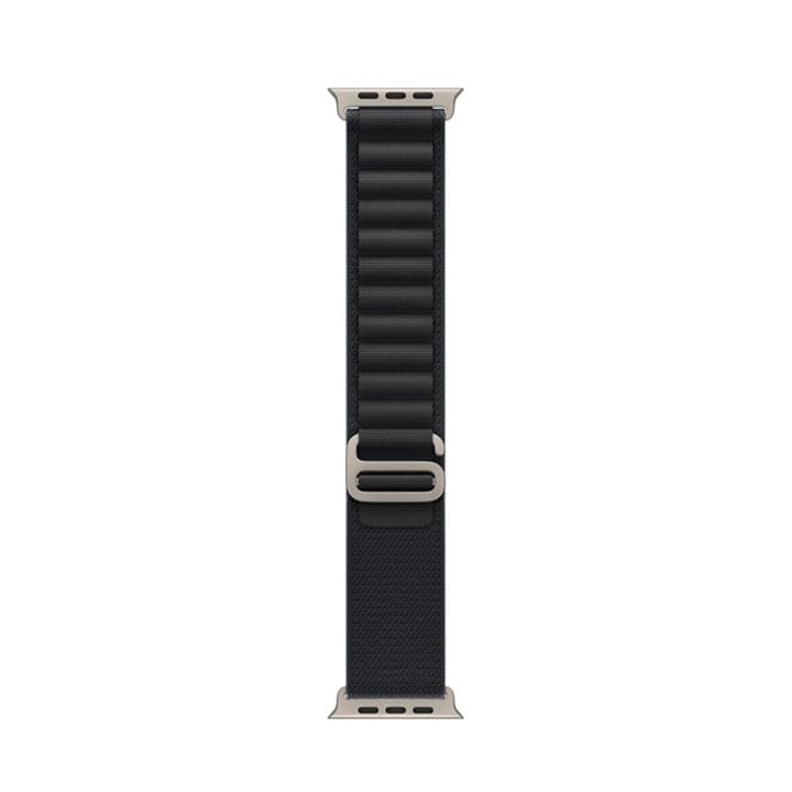 Apple Watch Alpine Loop Large 49mm, Durable Woven Design, Secure G-Hook Closure - Natural Titanium Finish With Black Alpine Loop - MFTG4ZM/A