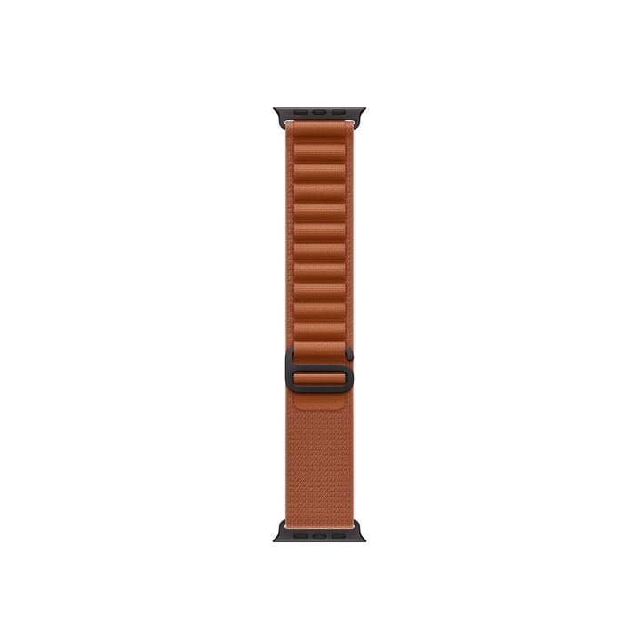 Apple Watch Alpine Loop Medium 49mm, Durable Woven Design, Secure G-Hook Closure - Black Titanium Finish With Terracotta Alpine Loop - MG9E4ZM/A