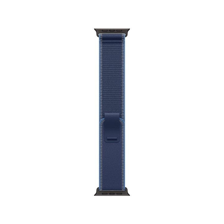 Apple Watch Trail Loop M/L 49mm, Ultra-Lightweight And Thin Design, Wide Compatibility - Black Titanium Finish With Blue/Bright Blue Trail Loop - MG9R4ZM/A