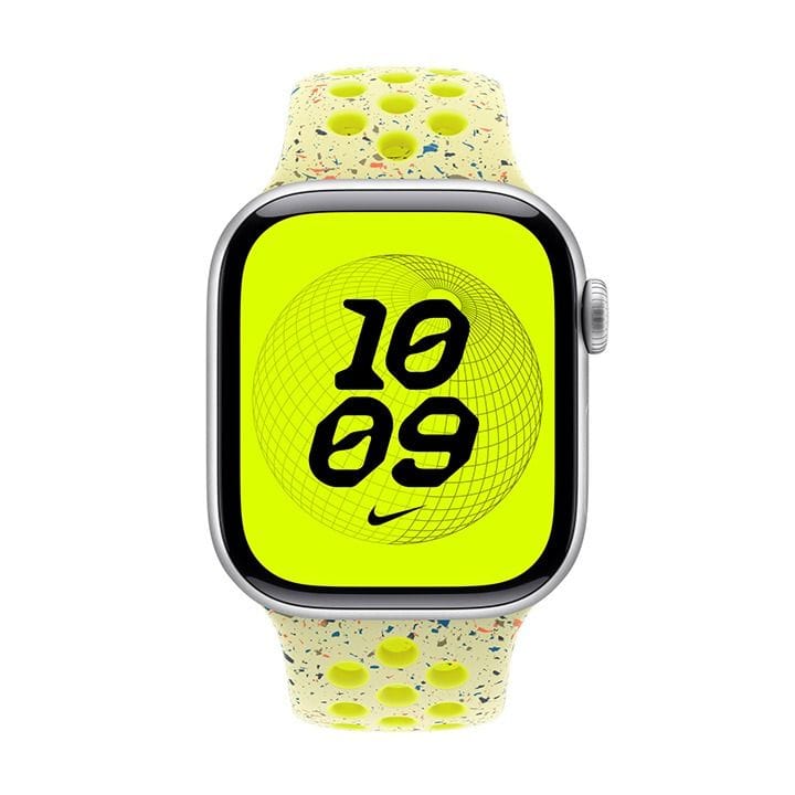 Apple Nike Sport Band S/M 42mm, Pin-And-Tuck Closure, Durable And Lightweight Design - Volt Splash - MGA94ZM/A