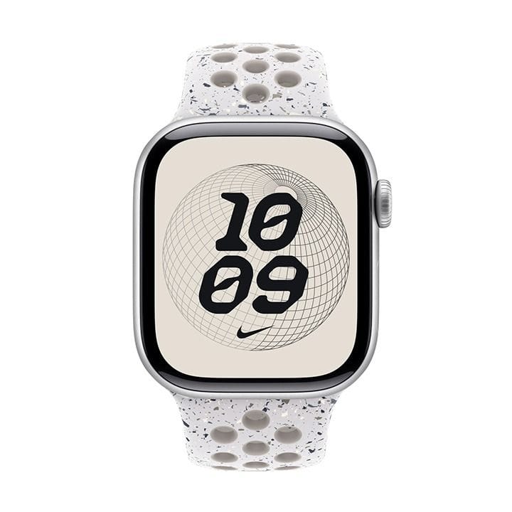 Apple Nike Sport Band M/L 42mm, Lightweight Comfort, High-Performance Material, Breathable Design, Pin-And-Tuck Closure - Veiled Gray - MGAJ4ZM/A