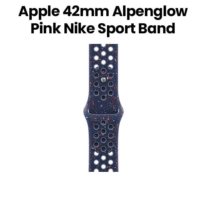 Apple Nike Sport Band M/L 42mm, Lightweight And Comfortable Fit, Breathable Design, High-Performance Material - Blue Ribbon - MGAX4ZM/A
