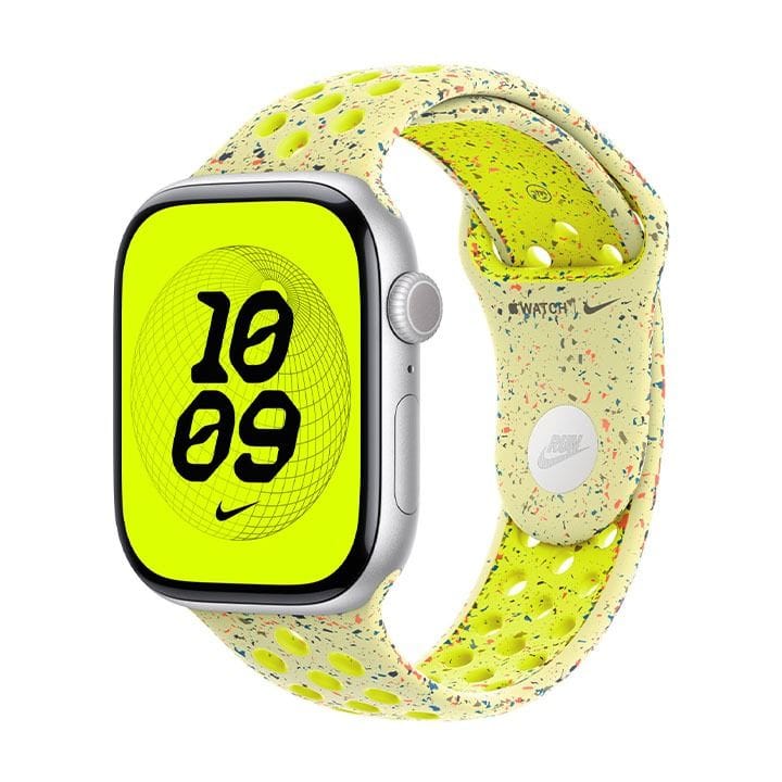 Apple Nike Sport Band M/L 42mm, Lightweight And Comfortable Fit, Breathable Design, High-Performance Material - Volt Splash - MGC14ZM/A