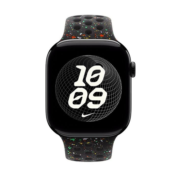 Apple Nike Sport Band S/M 46mm, Pin-And-Tuck Closure, Durable And Lightweight Design - Midnight Black - MGC24ZM/A