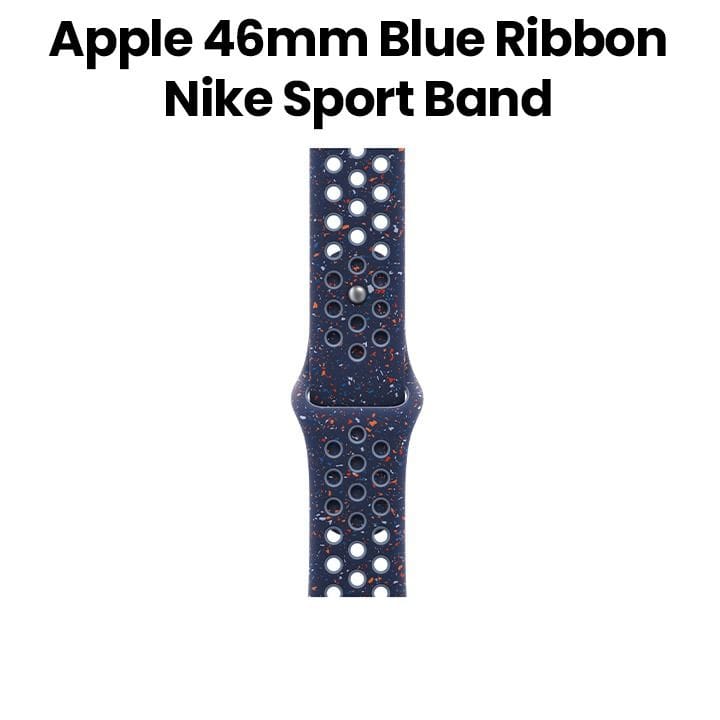 Apple Nike Sport Band S/M 46mm, Pin-And-Tuck Closure, Durable And Lightweight Design - Blue Ribbon - MGC94ZM/A