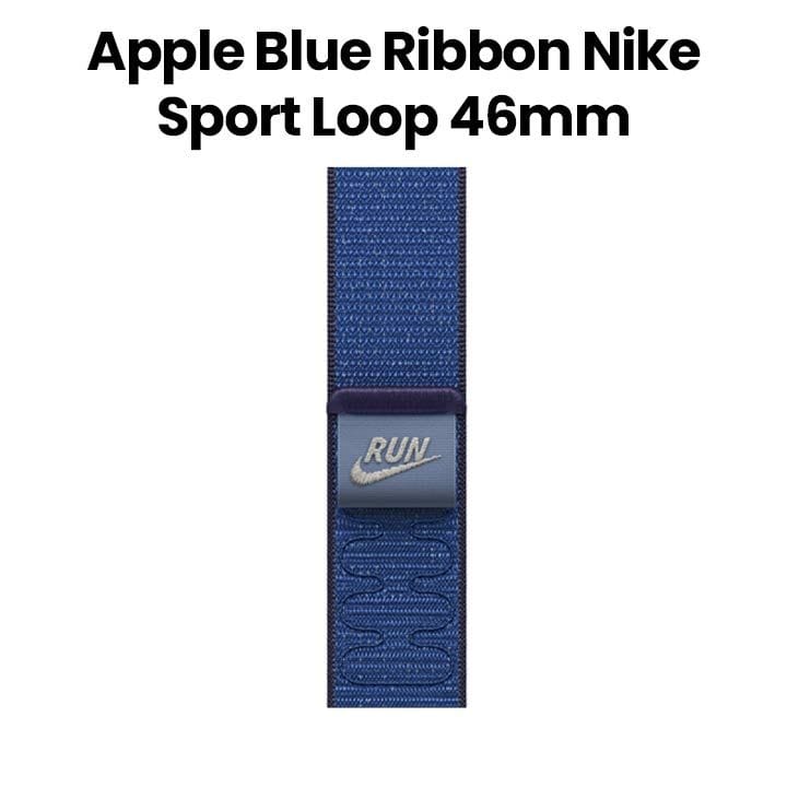Apple Nike Sport Loop 46mm, Hook‑And‑Loop Closure, Durable And Lightweight Design - Blue Ribbon - MGD64ZM/A