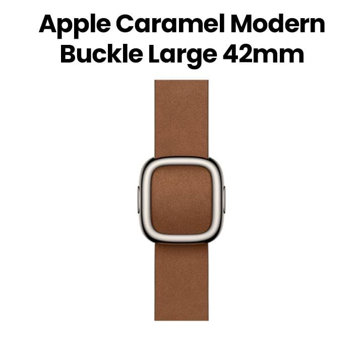 Apple Modern Buckle Large 42mm, Secure Magnetic Buckle, Flexible Wear Comfort, Refined Material Finish - Caramel - MGG54ZM/A