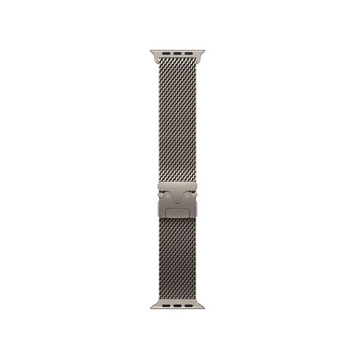 Apple Titanium Milanese Loop Large 49mm, Parachute-Style Buckle, Woven Mesh Design, Perfect For All-Day Wear - Natural - MGHQ4ZM/A