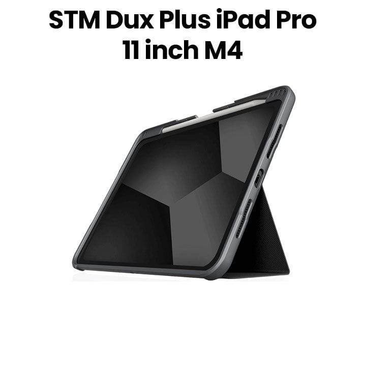 STM Dux Plus iPad Cover for iPad Pro 11" M4 (2024) – Black | STM-222-445KW-01