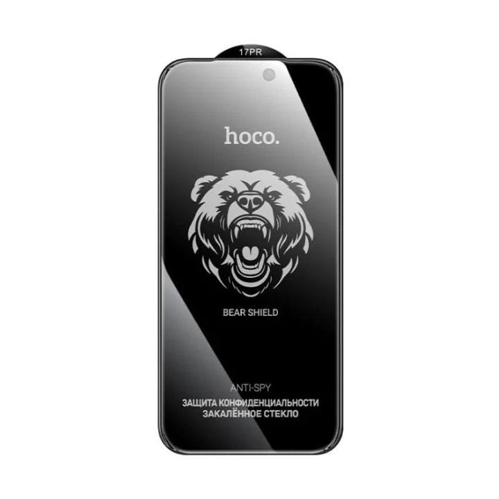 HOCO Signal Frosted Anti-Spy Film for iPhone 17 Pro – Black | DG6