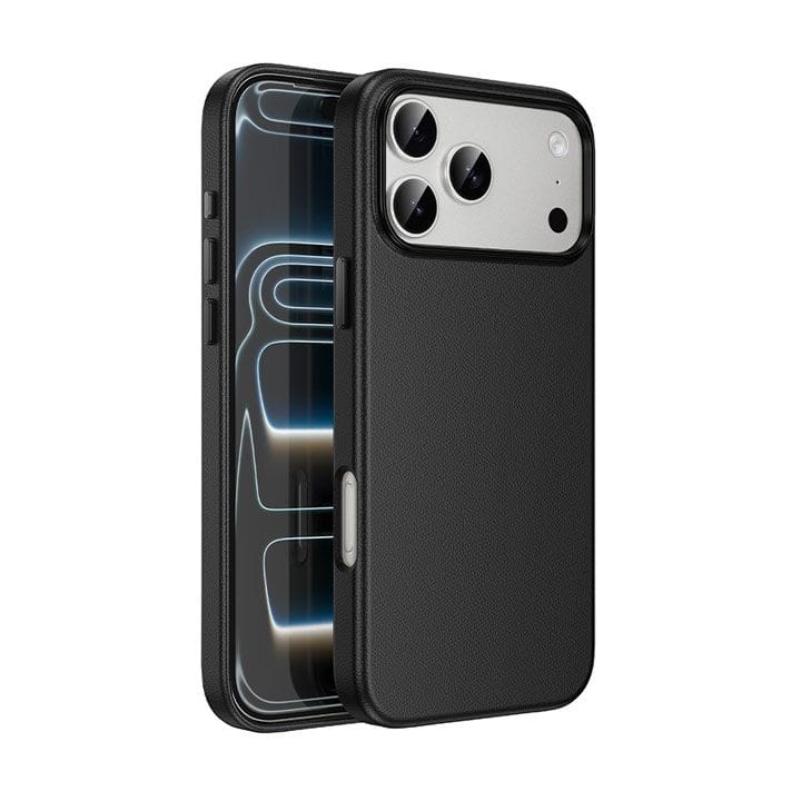 HOCO Leather Protective Case for iPhone 17 Pro – Dark Gray | DG29
