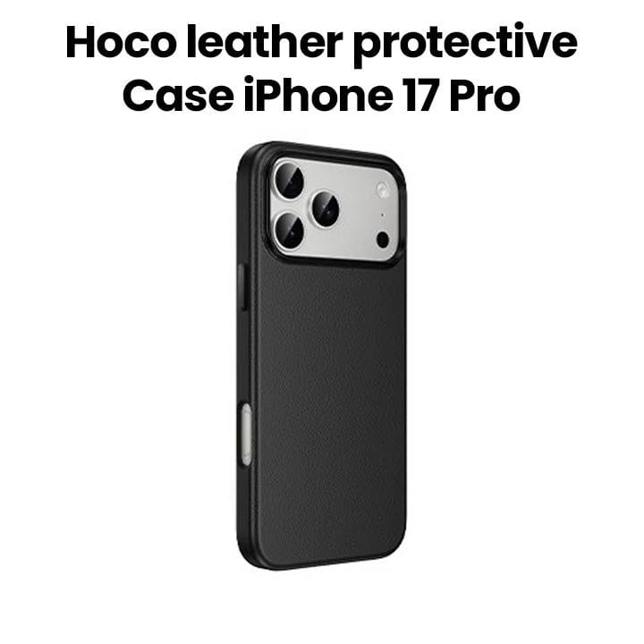 HOCO Leather Protective Case for iPhone 17 Pro – Black | DG29