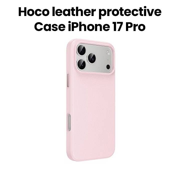 HOCO Leather Protective Case for iPhone 17 Pro – Pink | DG29