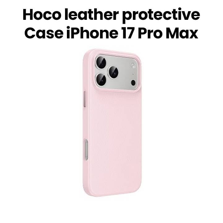 HOCO Leather Protective Case for iPhone 17 Pro Max – Pink | DG29