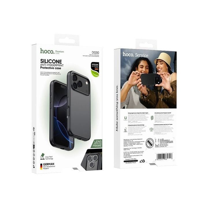 HOCO Silicone Protective Case for iPhone 17 Pro – Dark Gray | DG30