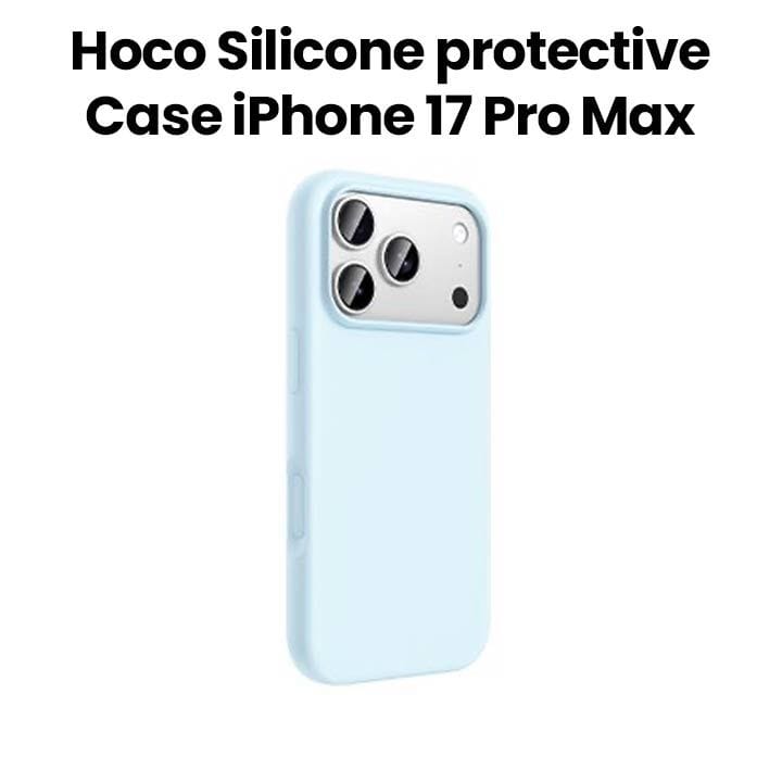 HOCO Silicone Protective Case for iPhone 17 Pro Max – Light Blue | DG30