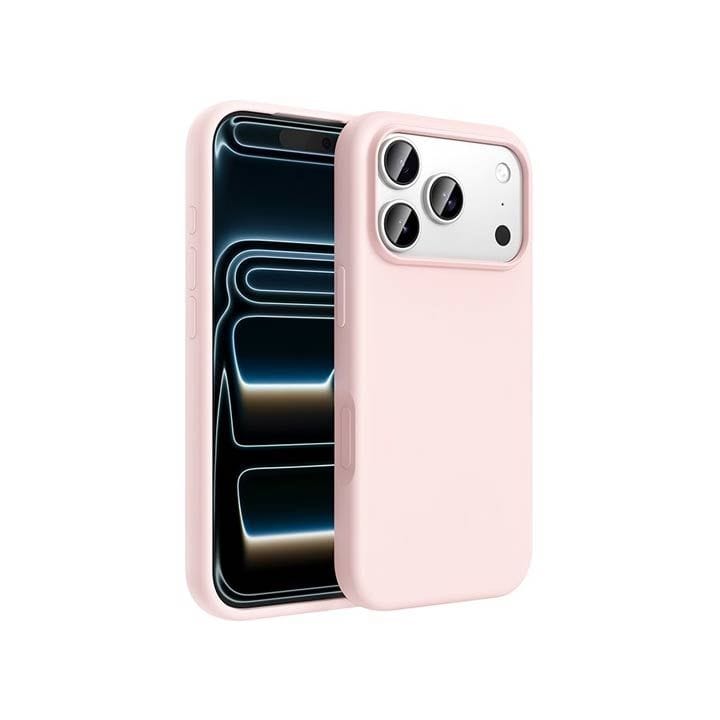 هوكو غطاء سيليكون واقٍ لهاتف آيفون 17 برو — وردي | DG30