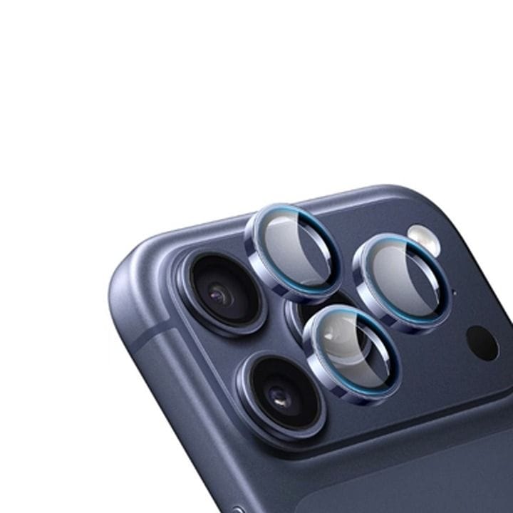 Elephant Horn Camera Lens Protector with Applicator iPhone 17 Pro/Pro Max Blue | EH-CLRTTSG17-BL