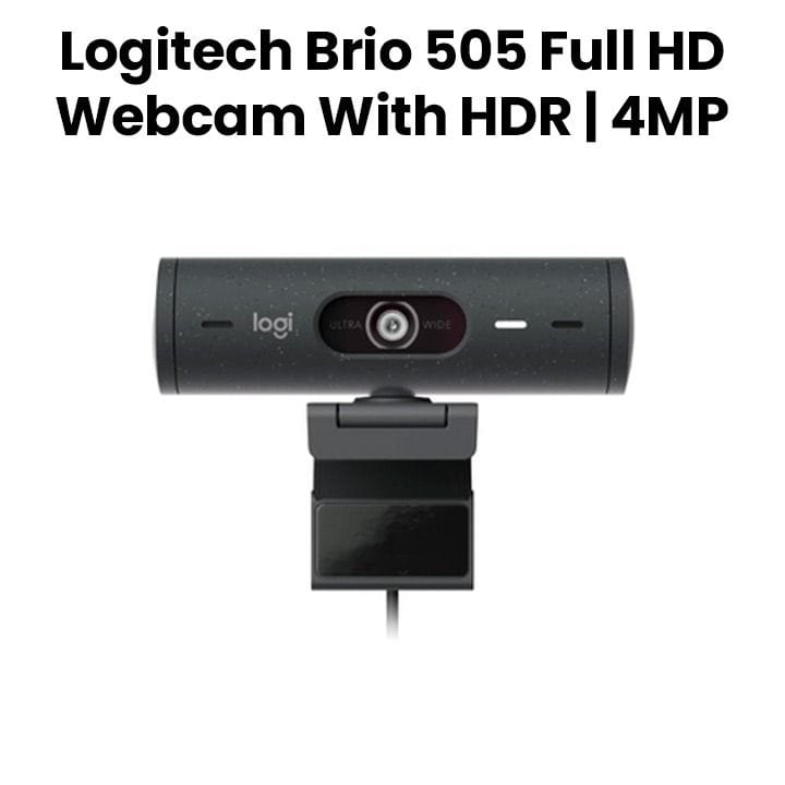 Logitech Brio 505 Full HD Webcam with HDR 4MP Black | 960-001459
