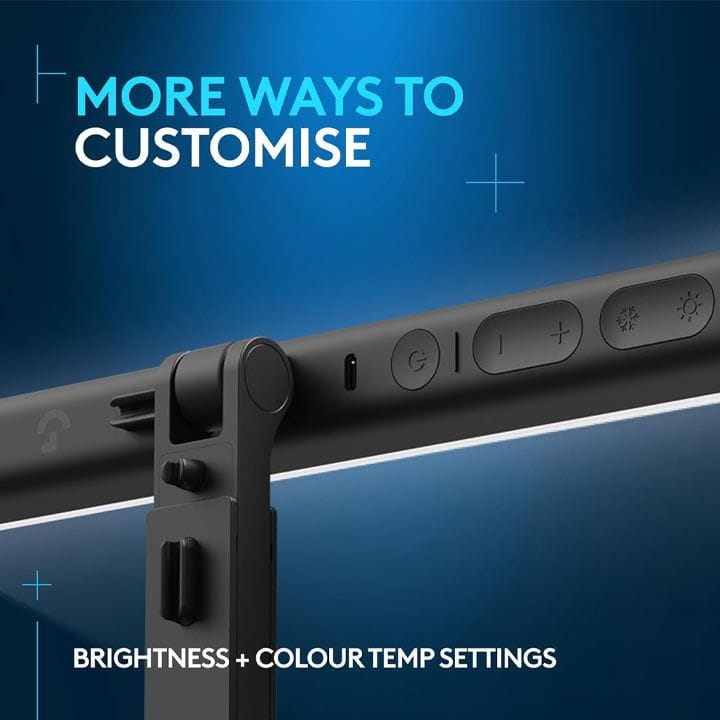 Logitech G Litra Beam LED Gaming Key Light Non-RGB + Blue Yeti USB Gaming Microphone Bundle Blue