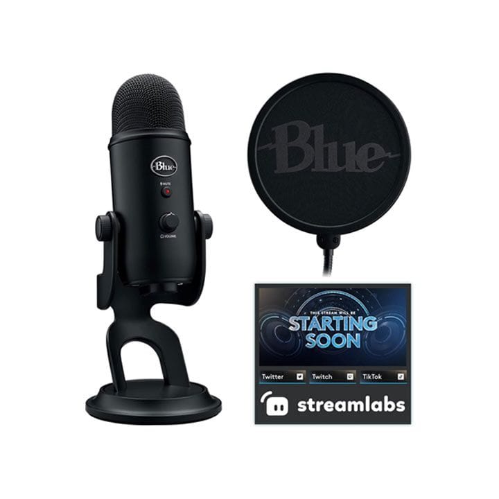 Logitech G Streaming Kit with Blue Yeti USB Gaming Mic & G733 Lightspeed Wireless Headset Black Out