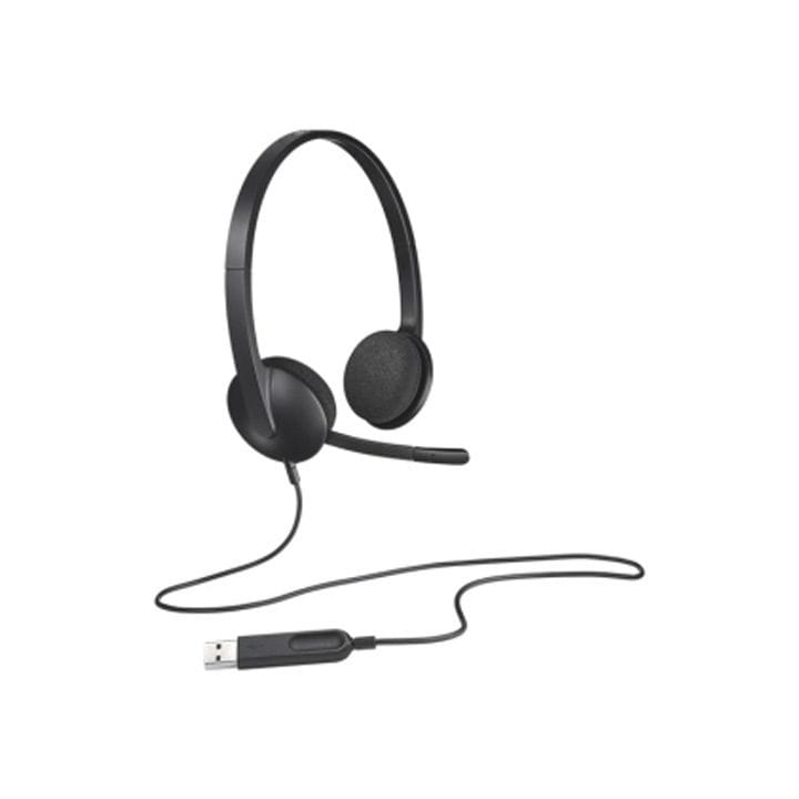 Logitech H340 USB Computer Wired Headset Black