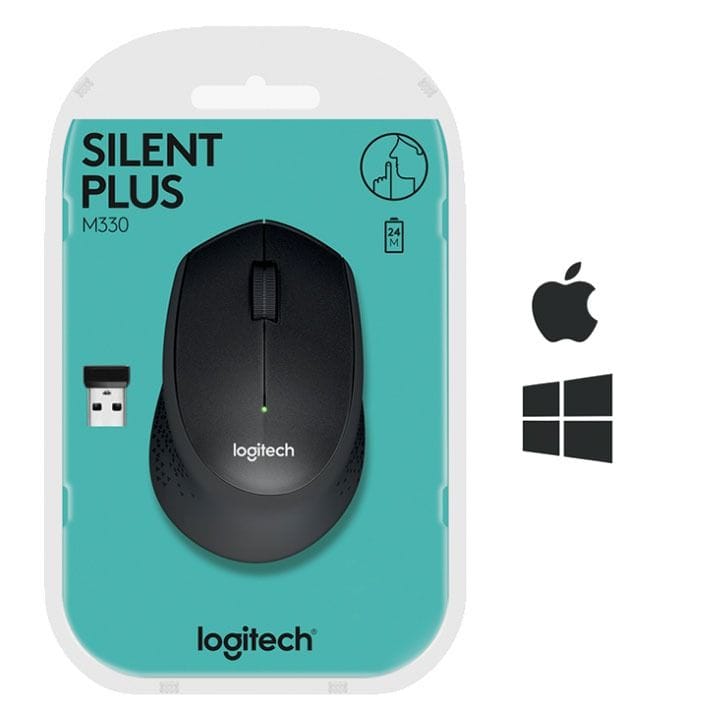 Logitech M330 Silent Plus Wireless Mouse Black | 910-004909