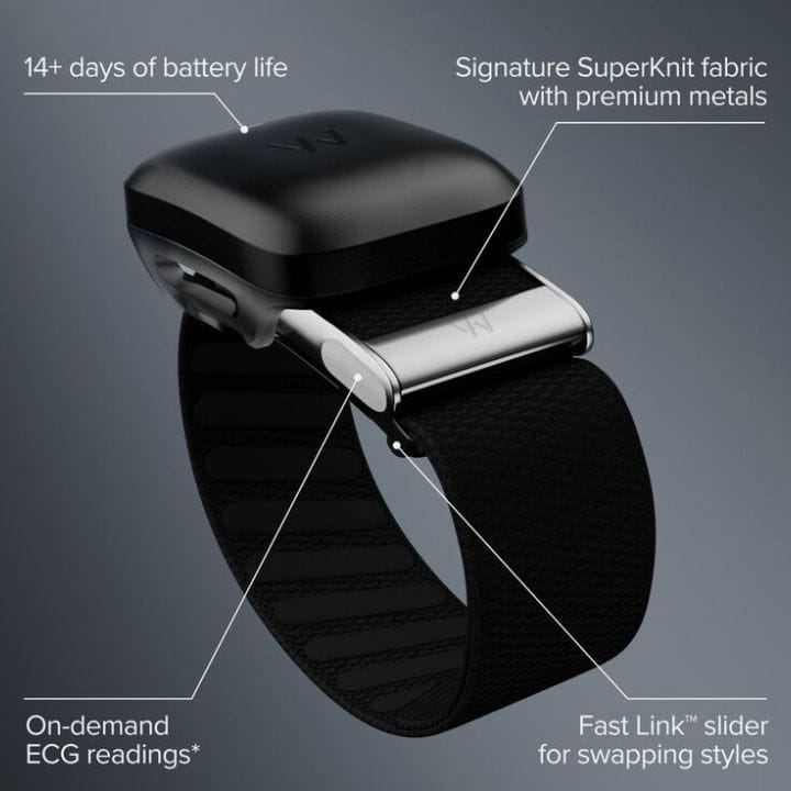 WHOOP MG Life 24/7 Activity Tracker with 12-Month Membership – Obsidian/Titanium | 973-002-000