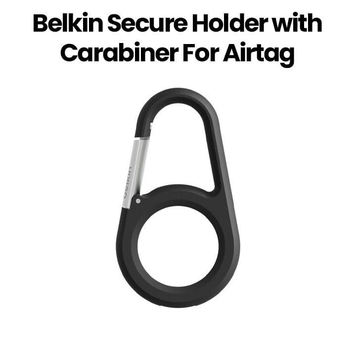 Belkin Secure Holder with Carabiner for AirTag | Black | MSC008BTBK